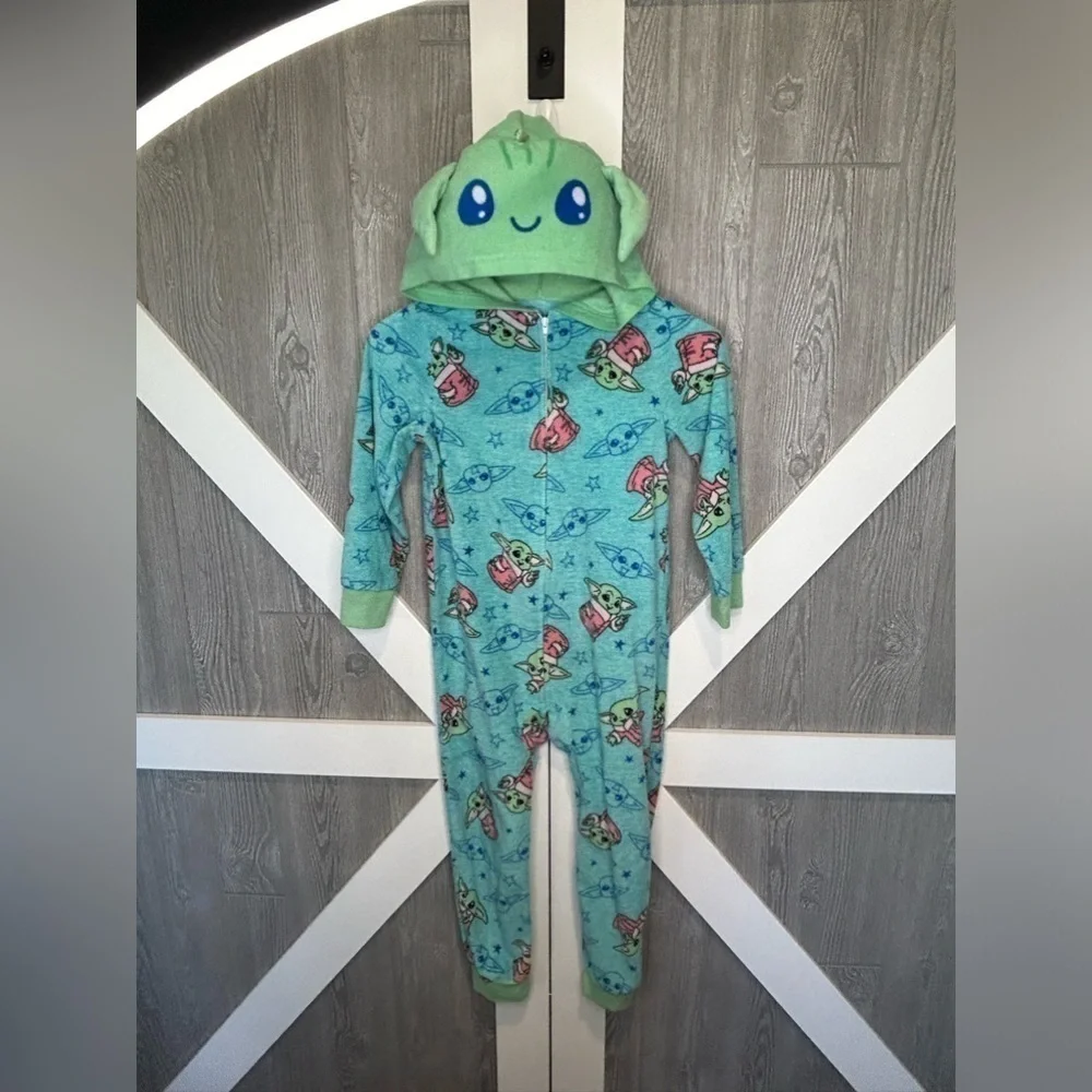 152. Star Wars Baby Yoda Boys Classic One-Piece Union Suit Pajamas Girls S/6-6X